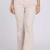 Billie Mini Bootcut Ankle Jeans - Snow Leopard