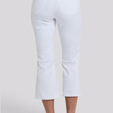 Monica Kick Flare Crop Jeans - Optic White