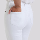 Monica Kick Flare Crop Jeans - Optic White