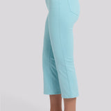 Monica Kick Flare Crop Jeans - Aqua Haze