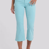 Monica Kick Flare Crop Jeans - Aqua Haze