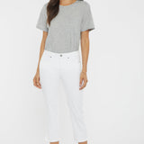 Chloe Capri Jeans - Optic White