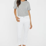 Chloe Capri Jeans - Optic White