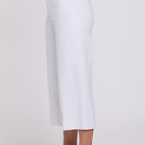Brigitte Wide Leg Capri Jeans - Optic White