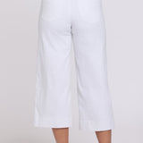 Brigitte Wide Leg Capri Jeans - Optic White