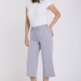 Brigitte Wide Leg Capri Jeans - Vintage Lavender