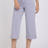 Brigitte Wide Leg Capri Jeans - Vintage Lavender