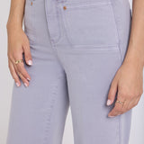 Brigitte Wide Leg Capri Jeans - Vintage Lavender