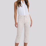 Marilyn Straight Crop Jeans - Snow Leopard