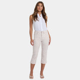 Marilyn Straight Crop Jeans - Snow Leopard