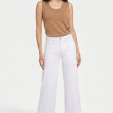 Teresa Wide Leg Ankle Jeans - Optic White