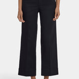 Teresa Wide Leg Ankle Jeans - Black