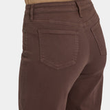 Teresa Wide Leg Ankle Jeans - Coffee Bean