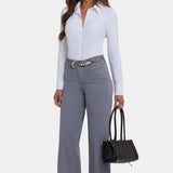 Teresa Wide Leg Ankle Jeans - Shadow Blue