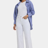 Teresa Wide Leg Ankle Jeans - Optic White