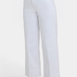 Teresa Wide Leg Ankle Jeans - Optic White