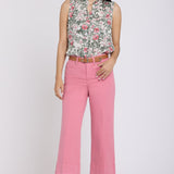 Teresa Wide Leg Ankle Jeans - Desert Rose