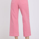 Teresa Wide Leg Ankle Jeans - Desert Rose
