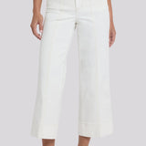 Teresa Wide Leg Ankle Jeans - Vintage White