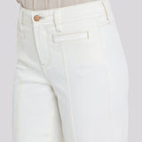 Teresa Wide Leg Ankle Jeans - Vintage White