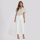 Teresa Wide Leg Ankle Jeans - Vintage White