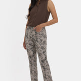 Marilyn Straight Ankle Jeans - Desert Python