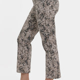 Marilyn Straight Ankle Jeans - Desert Python