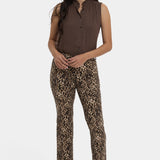 Marilyn Straight Ankle Jeans - Savanna Leopard