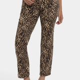 Marilyn Straight Ankle Jeans - Savanna Leopard