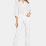Marilyn Straight Jeans In Long Inseam - Optic White
