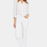 Marilyn Straight Jeans In Tall - Optic White