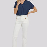 Marilyn Straight Jeans In Tall - Vintage White