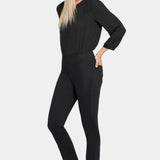 Skinny Ankle Pull-On Jeans - Black