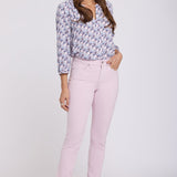 Sheri Slim Straight Ankle Jeans - Light Lilac