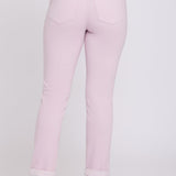 Sheri Slim Straight Ankle Jeans - Light Lilac