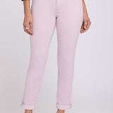 Sheri Slim Straight Ankle Jeans - Light Lilac
