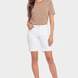 Ella Denim Shorts - Optic White
