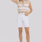 Erin Relaxed Denim Shorts - Optic White