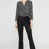 Slim Bootcut Pull-On Pants - Black