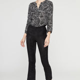 Slim Bootcut Pull-On Pants - Black