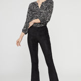 Slim Bootcut Pull-On Pants - Black
