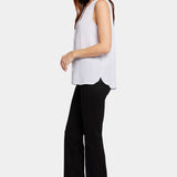 Sleeveless Pintuck Blouse - Optic White