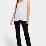Sleeveless Pintuck Blouse - Optic White