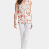 Sleeveless Pintuck Blouse  - Aurora