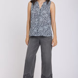 Sleeveless Pintuck Blouse - Aria Arabesque