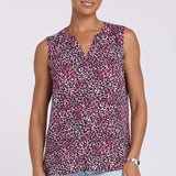 Sleeveless Pintuck Blouse - Catarina