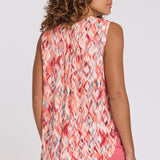 Sleeveless Pintuck Blouse - Mojave Mirage