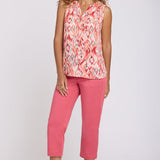 Sleeveless Pintuck Blouse - Mojave Mirage