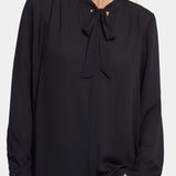 Tie-Neck Blouse - Black