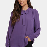 Tie-Neck Blouse - Grape Royale